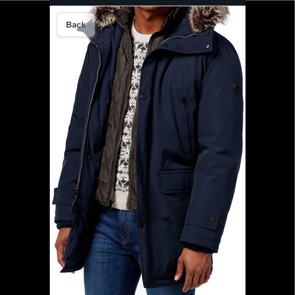 Michael Kors Men's Hooded Bib Snorkel Coat